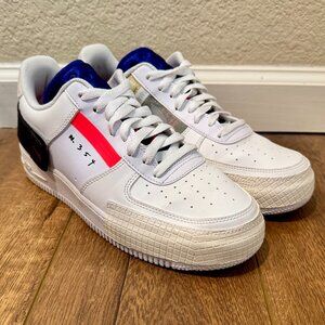 Nike Air Force 1 Low Drop Type Summit White Blue CI0054-100 Size 9.5